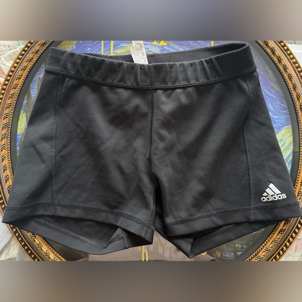 adidas Women's Black Athletic Shorts - Medium Techfit